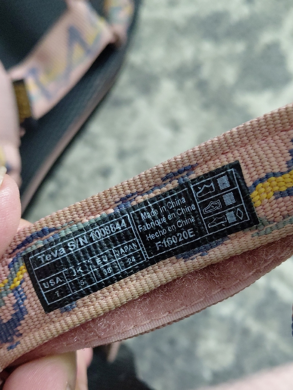 Teva Pink Patterned Platform Sandals - Picture 6 of 7